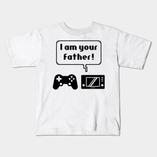 Controller Game Console Icons (I Am Your Father! / Black) Kids T-Shirt